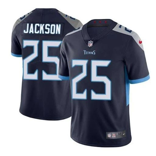 Men Tennessee Titans 25 Adoree Jackson Nike Navy Vapor Limited NFL Jersey